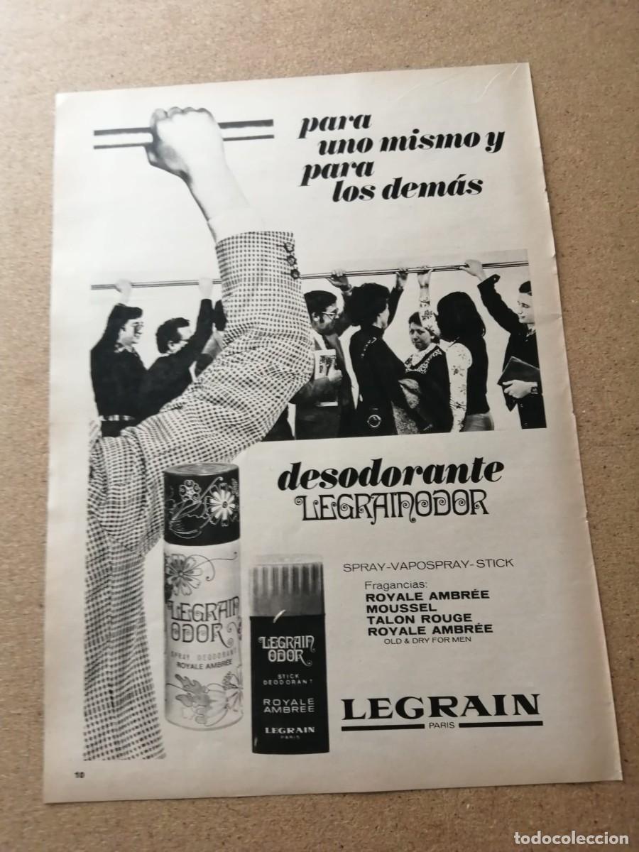 Otros art&iacute;culos de coleccionismo en papel: ANUNCIO. DESODORANTE LEGRAINODOR