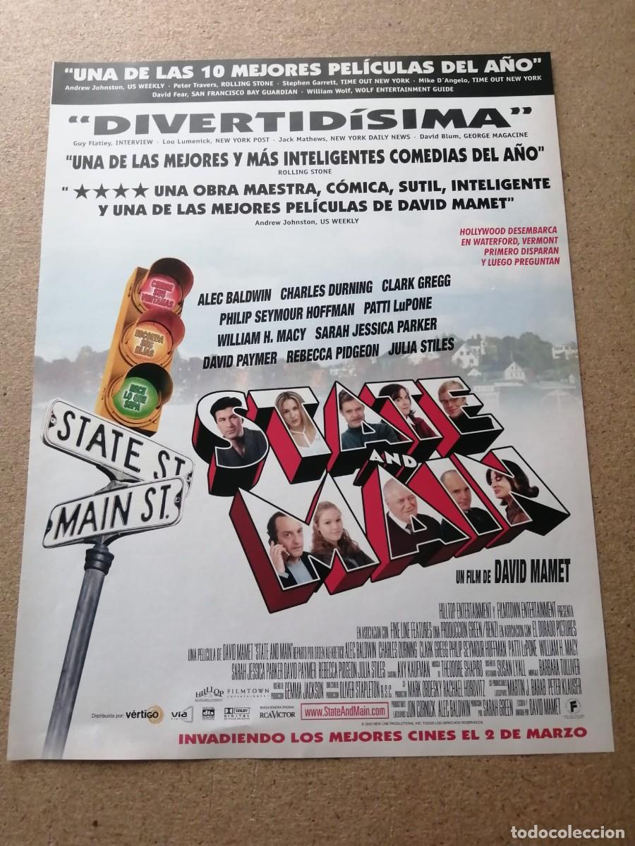 Otros art&iacute;culos de coleccionismo en papel: ANUNCIO CINE. STATE MAIN (ALEC BALDWIN -WILLIAM H. MACY - SARHA JESSICA PARKER)