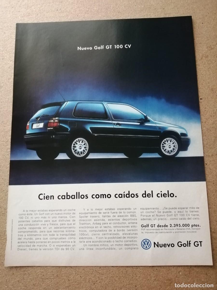 Otros art&iacute;culos de coleccionismo en papel: ANUNCIO. NUEVO GOLF GT