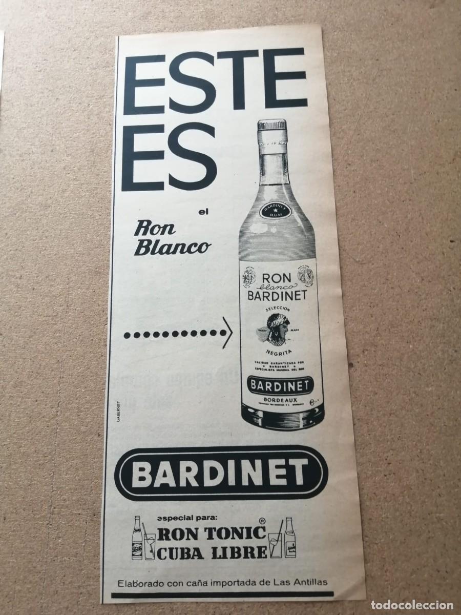 Otros art&iacute;culos de coleccionismo en papel: ANUNCIO. RON BLANCO BARDINET