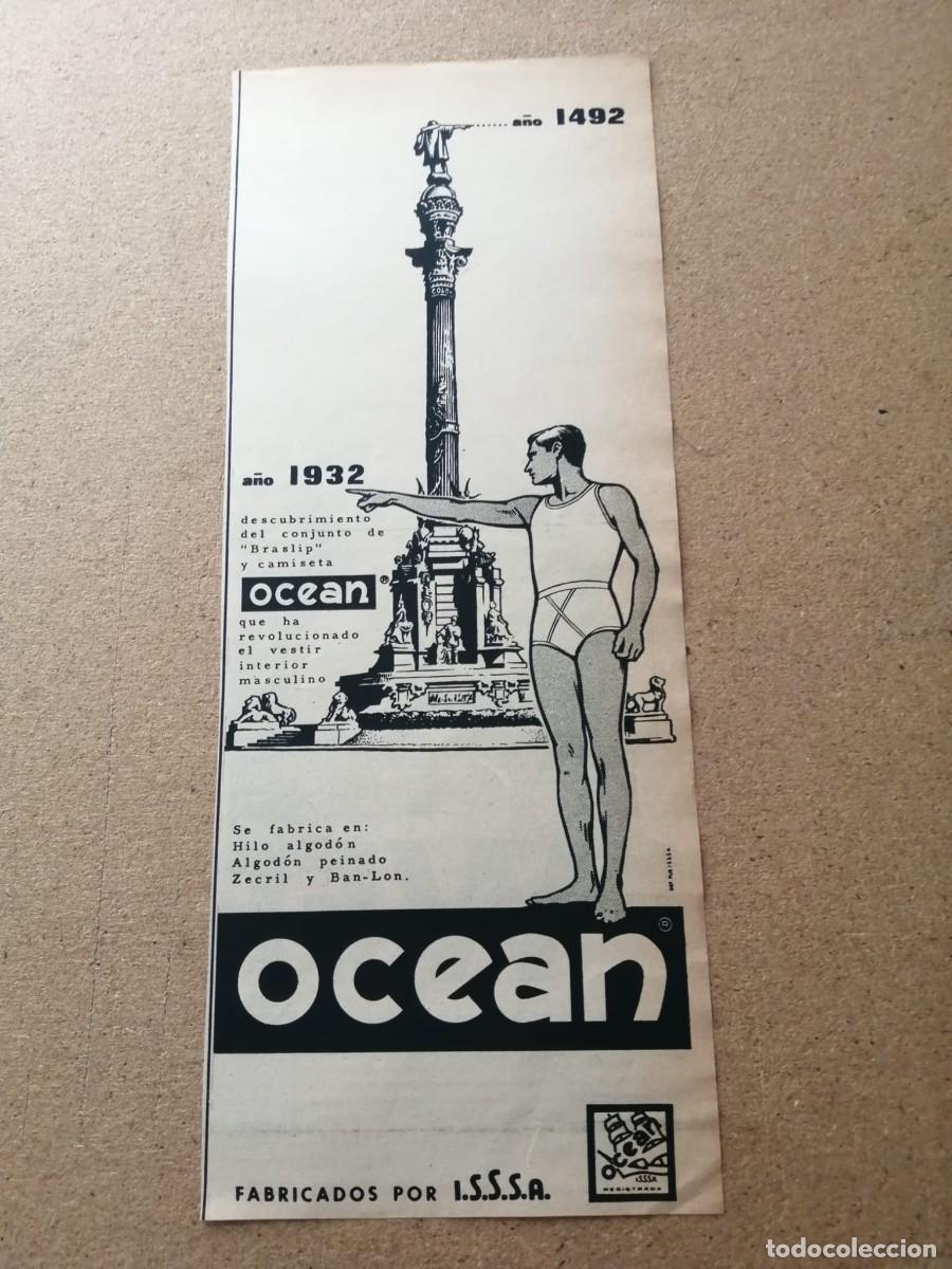 Otros art&iacute;culos de coleccionismo en papel: ANUNCIO. ROPA INTERIOR MASCULINA OCEAN