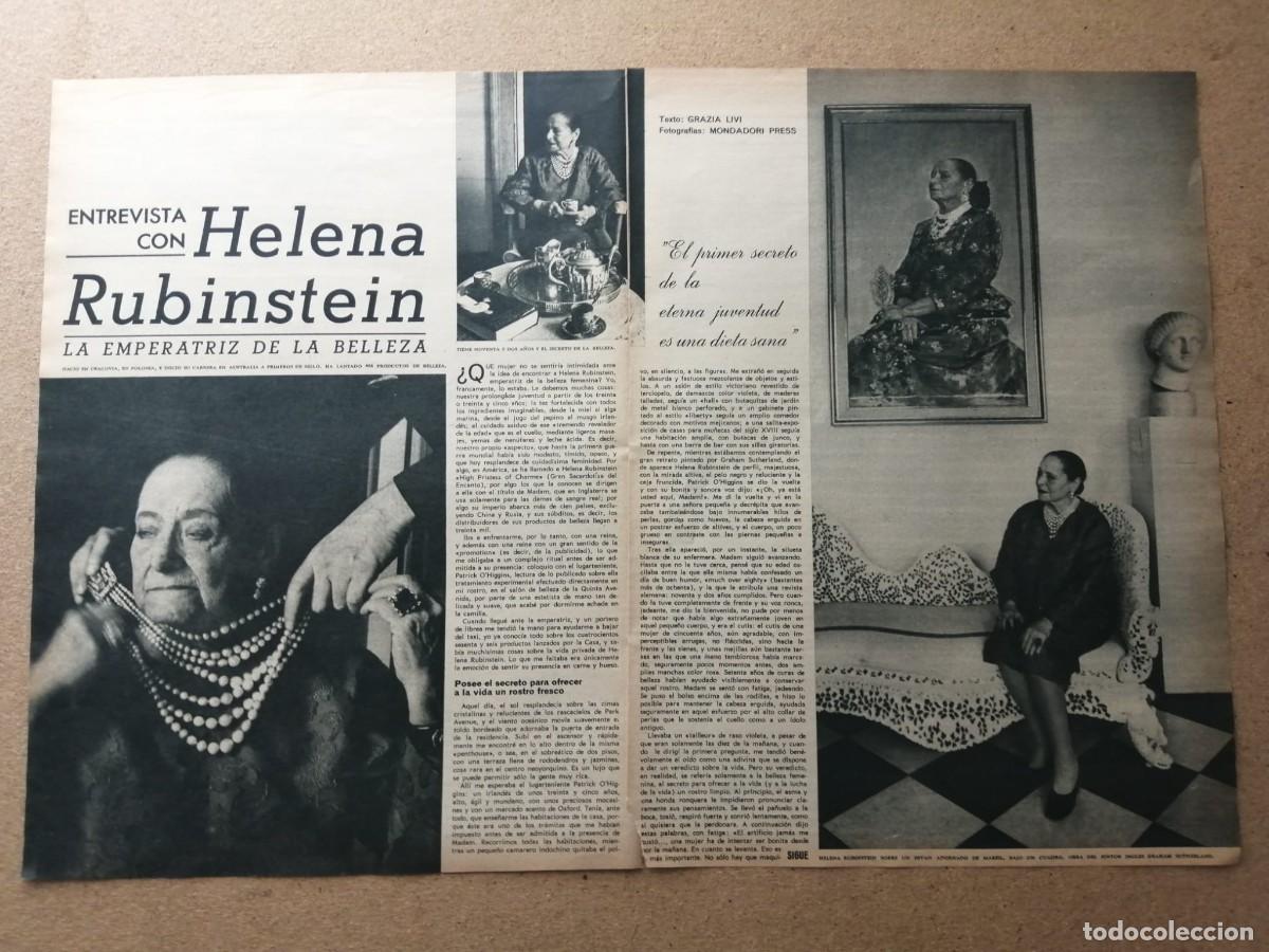 Otros art&iacute;culos de coleccionismo en papel: REPORTAJE. ENTREVISTA A HELENA RUBINSTEIN