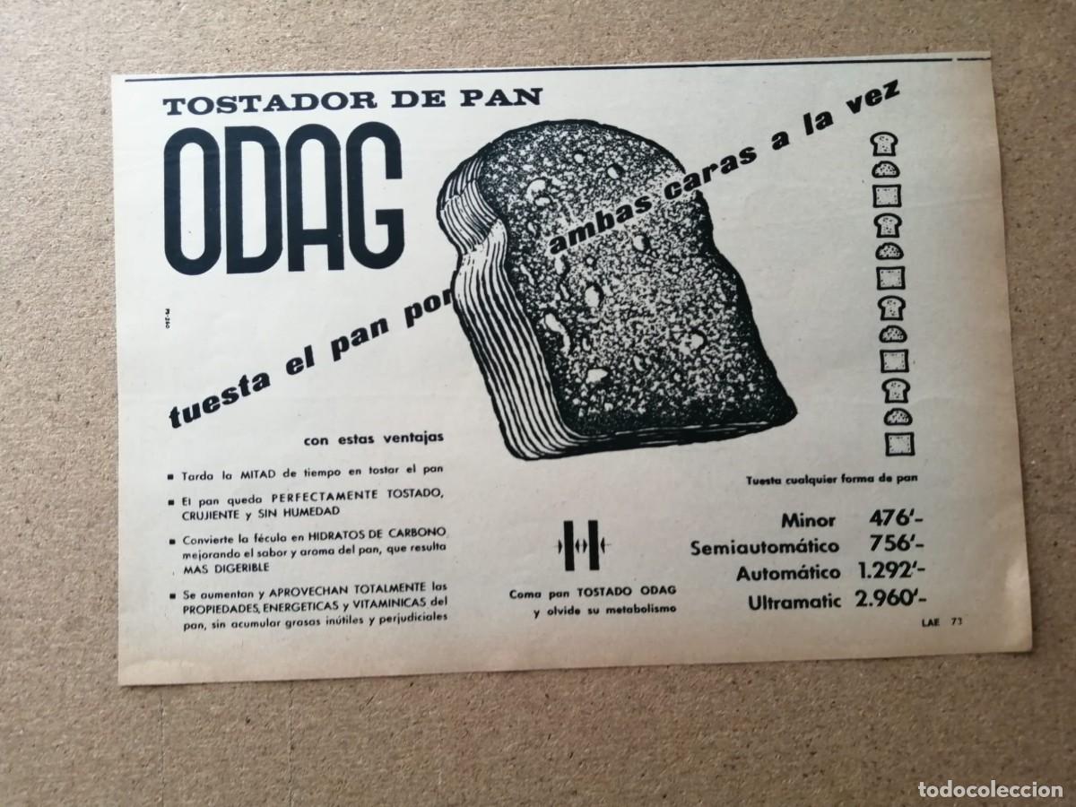 Otros art&iacute;culos de coleccionismo en papel: ANUNCIO. TOSTADOR DE PAN ODAG