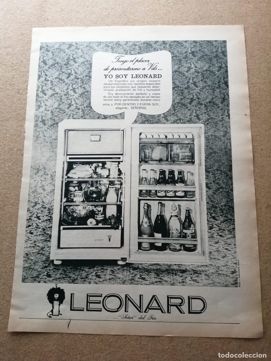Otros art&iacute;culos de coleccionismo en papel: ANUNCIO. FRIGORIFICOS LEONARD