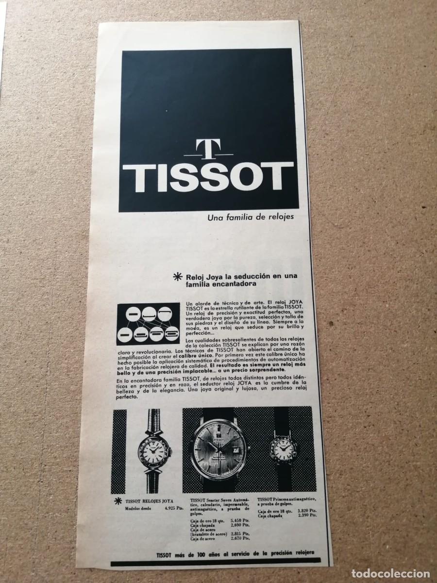 Otros art&iacute;culos de coleccionismo en papel: ANUNCIO. RELOJES TISSOT