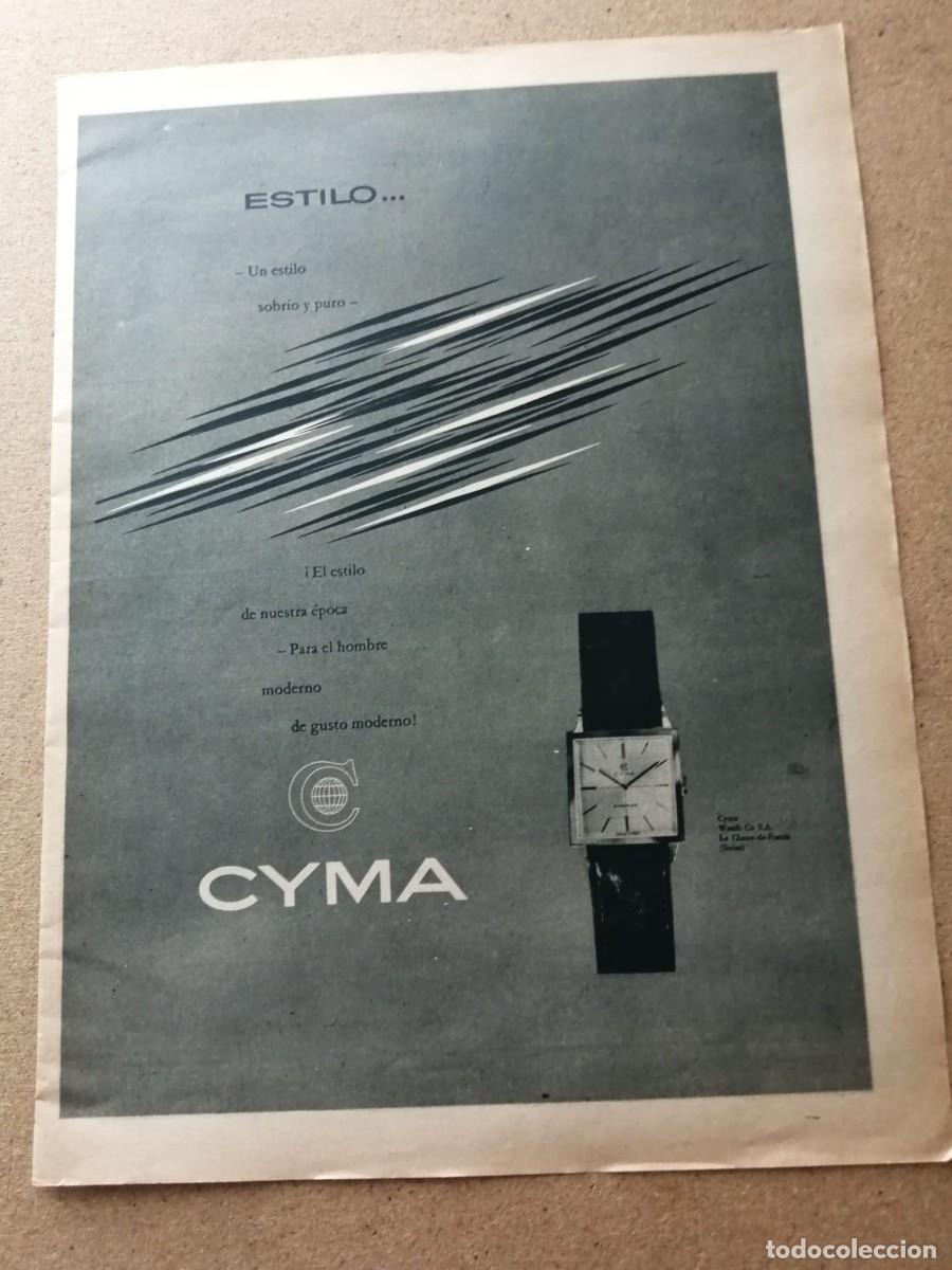 Otros art&iacute;culos de coleccionismo en papel: ANUNCIO. RELOJ CYMA.