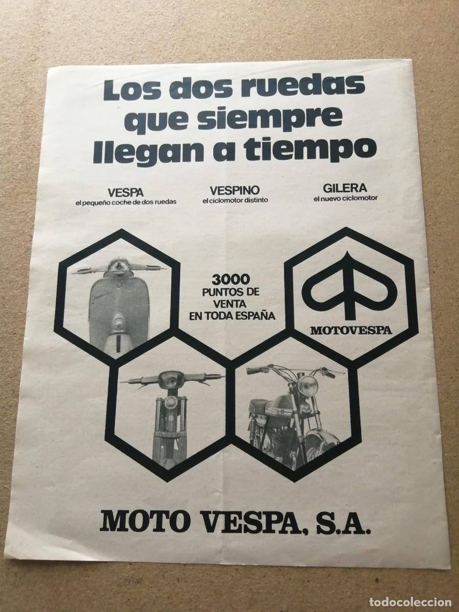 Otros art&iacute;culos de coleccionismo en papel: ANUNCIO. MOTO VESPA, LAS DOS RUEDAS QUE SIEMPRE LLEGAN A TIEMPO