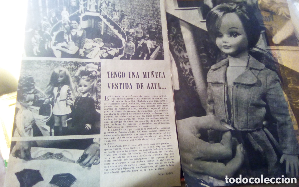 Otros art&iacute;culos de coleccionismo en papel: Tengo una mu&ntilde;eca vestida de azul. Por Ruth Rochelle. 2 Hojas Los domingos de ABC. 08-11-1970.