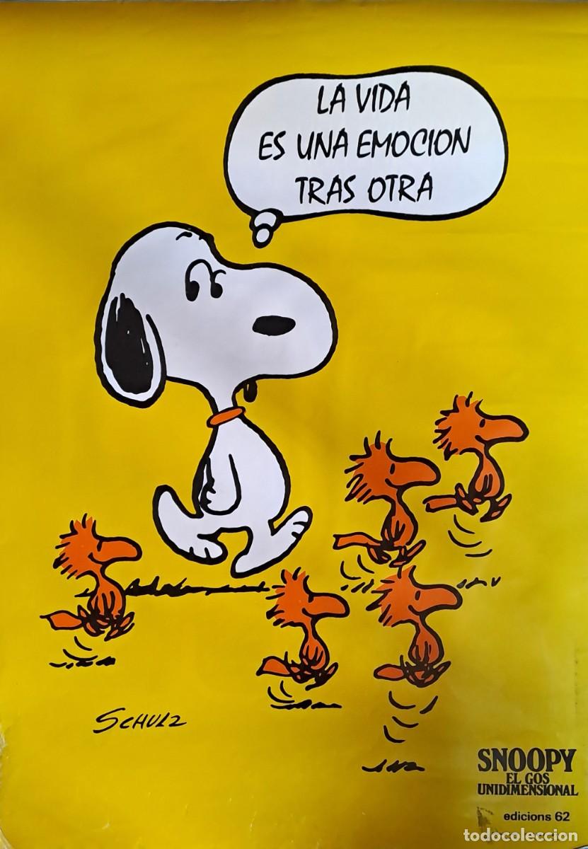 Otros art&iacute;culos de coleccionismo en papel: POSTER VINTAGE DE SNOOPY, EDICIONES 62 BARCELONA. SNOOPY-01