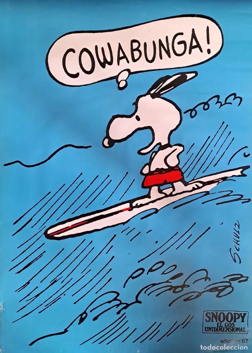 Otros art&iacute;culos de coleccionismo en papel: POSTER VINTAGE DE SNOOPY, EDICIONES 62 BARCELONA. SNOOPY-02