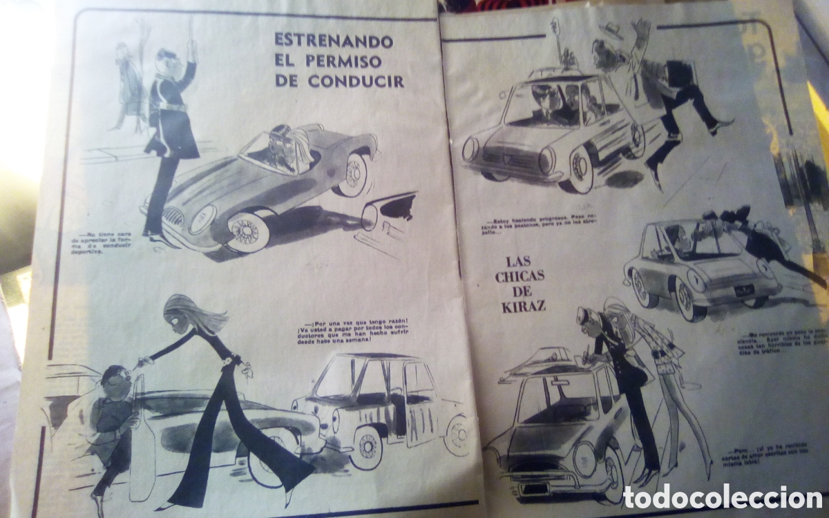 Otros art&iacute;culos de coleccionismo en papel: Humor, las chicas de Kiraz. 2 Hojas Los domingos de ABC. 08-11-1970.