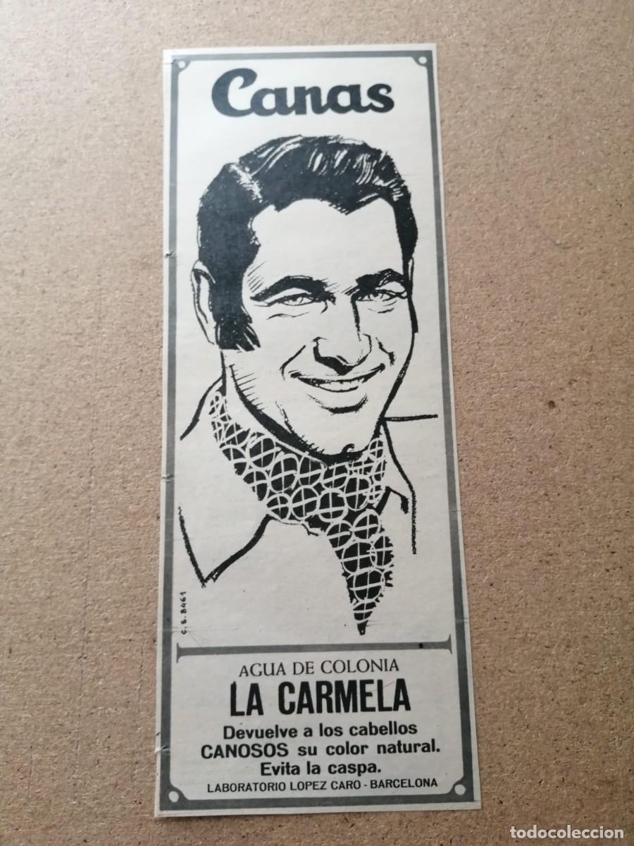 Collectionnisme Papier divers: ANUNCIO. AGUA DE COLONIA LA CARMELA