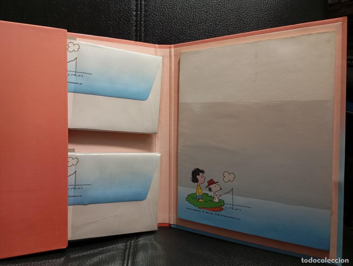 Otros art&iacute;culos de coleccionismo en papel: SNOOPY - JUEGO DE CARTAS - JUEGO DE SOBRE Y HOJA - EN SU ESTUCHE ORIGIINAL - SIN USAR