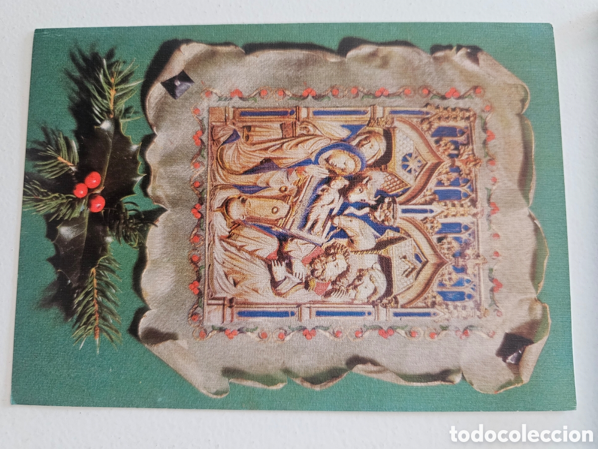 Otros art&iacute;culos de coleccionismo en papel: Tarjeta de felicitaci&oacute;n de Navidad de 1969 N-318/2 Antoni Pi&ntilde;ol Carme Costa