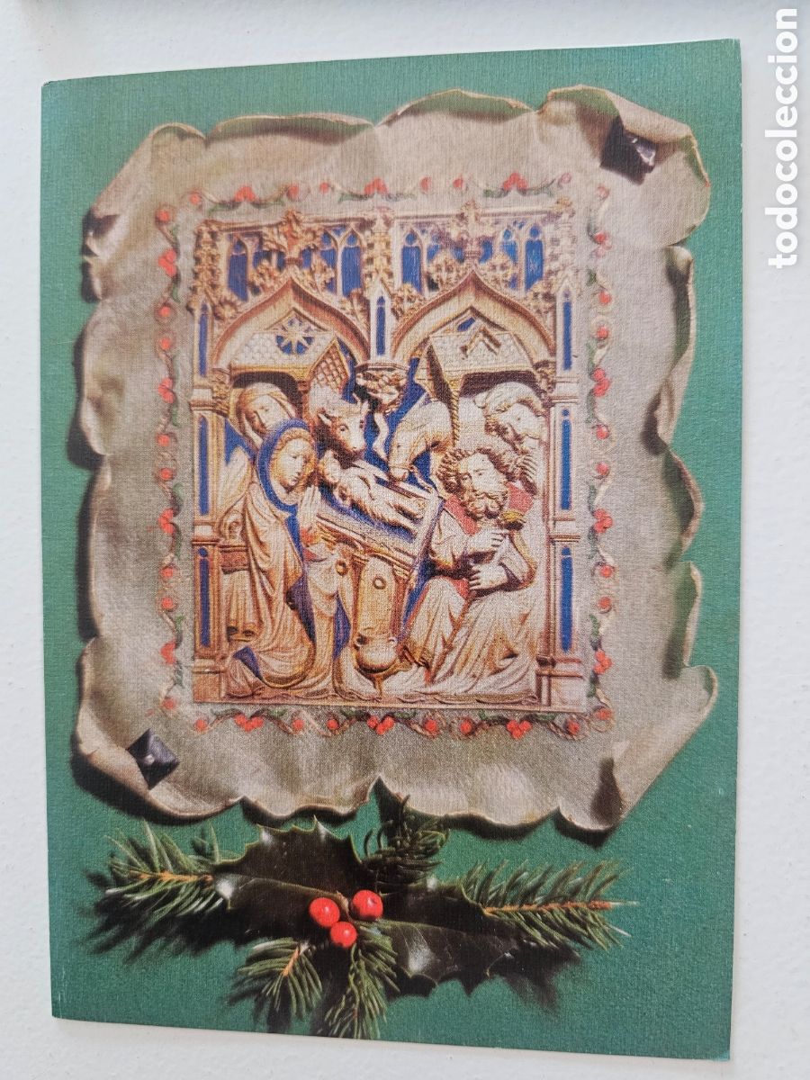 Otros art&iacute;culos de coleccionismo en papel: Tarjeta de felicitaci&oacute;n de Navidad de 1969 N-318/2 Antoni Pi&ntilde;ol Carme Costa