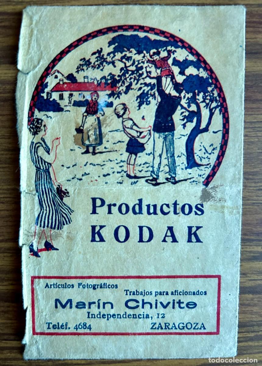 Otros art&iacute;culos de coleccionismo en papel: PEQUE&Ntilde;O SOBRE DE NEGATIVOS PRODUCTOS KODAK - FOTOGRAF&Iacute;A MIGUEL MAR&Iacute;N CHIVITE - ZARAGOZA - A&Ntilde;O 1934