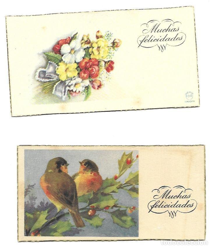 Otros art&iacute;culos de coleccionismo en papel: Dos tarjetas de felicitaci&oacute;n escritas en reverso Ediciones de Arte IKON, 1948