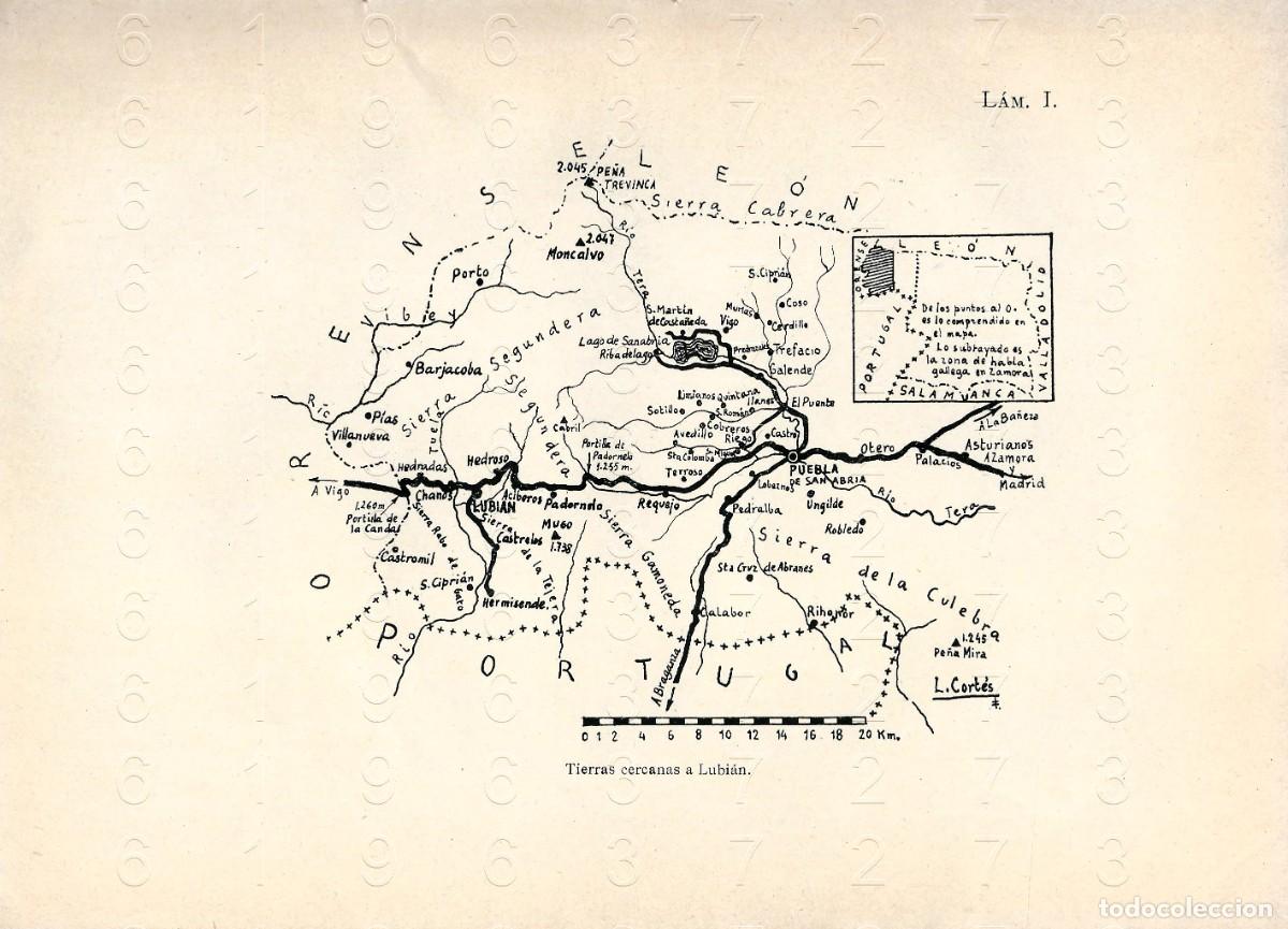 Otros art&iacute;culos de coleccionismo en papel: LUBIAN ZAMORA MAPA 24X17 MUY ANTIGUO B67