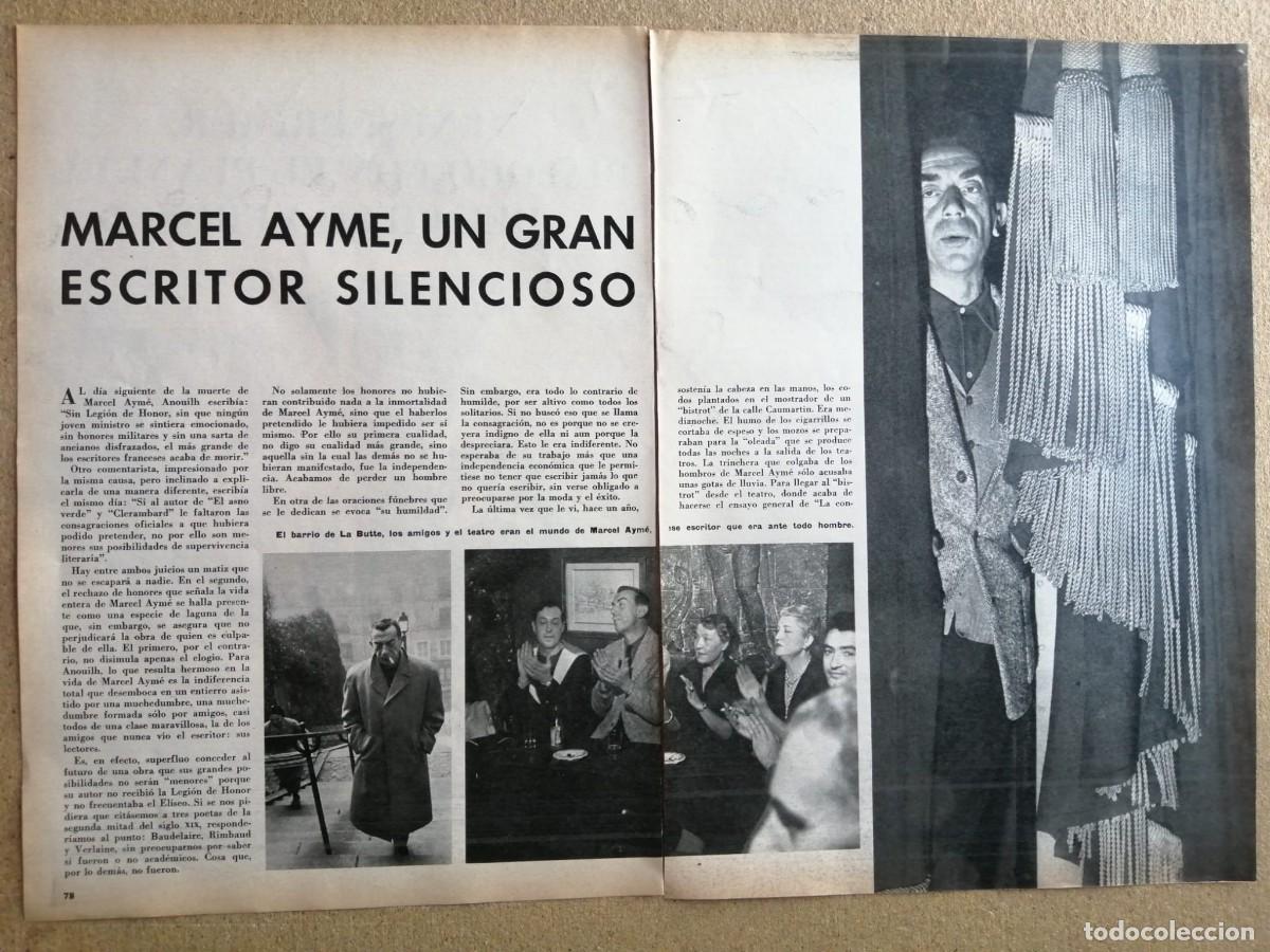 Otros art&iacute;culos de coleccionismo en papel: REPORTAJE. MARCEL AYME, UN GRAN ESCRITOR SILENCIOSO