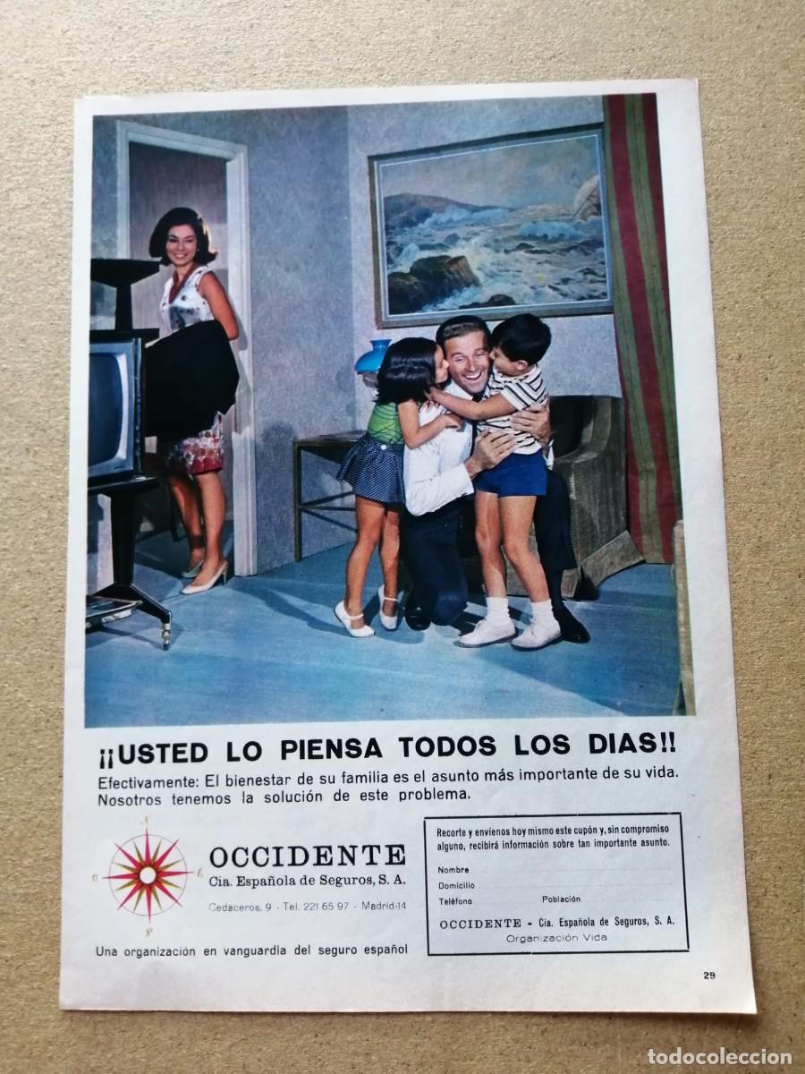 Otros art&iacute;culos de coleccionismo en papel: ANUNCIO. COMPA&Ntilde;IA ESPA&Ntilde;OLA DE SEGUROS OCCIDENTE