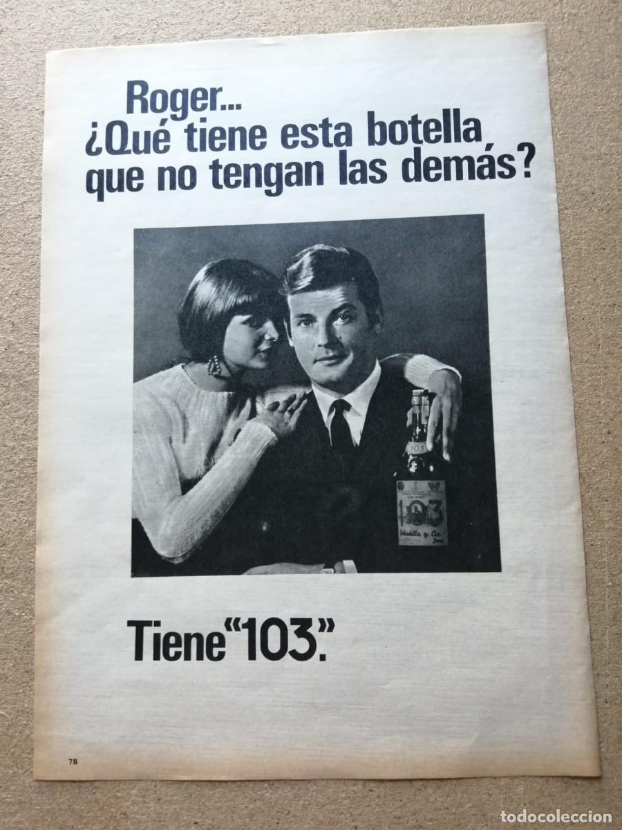 Otros art&iacute;culos de coleccionismo en papel: ANUNCIO. BRANDY 103 (ROGER MOORE)