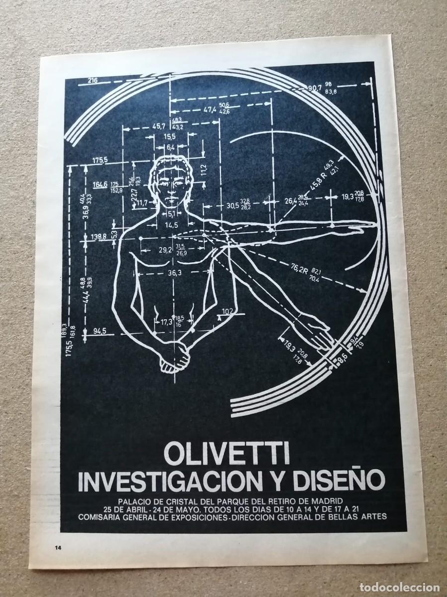 Otros art&iacute;culos de coleccionismo en papel: ANUNCIO. OLIVETTI, INVESTIGACION Y DISE&Ntilde;O