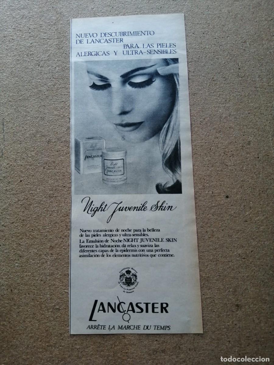 Otros art&iacute;culos de coleccionismo en papel: ANUNCIO. LANCASTER NIGHT JUVENILE SKIN