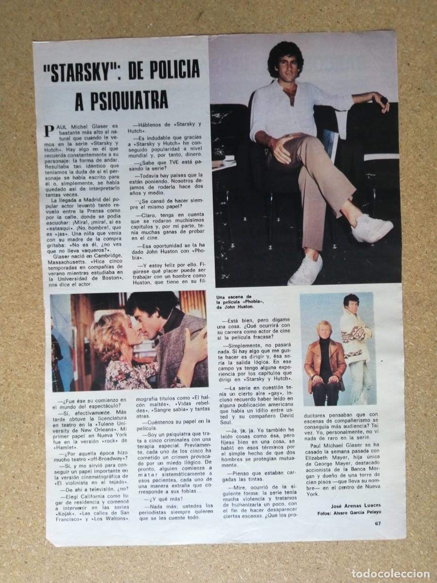 Otros art&iacute;culos de coleccionismo en papel: REPORTAJE. PAUL MICHAEL GLASSER, PROTAGONISTA DEL FILM DE JOHN HUSTON &rdquo;PHOBIA&rdquo;