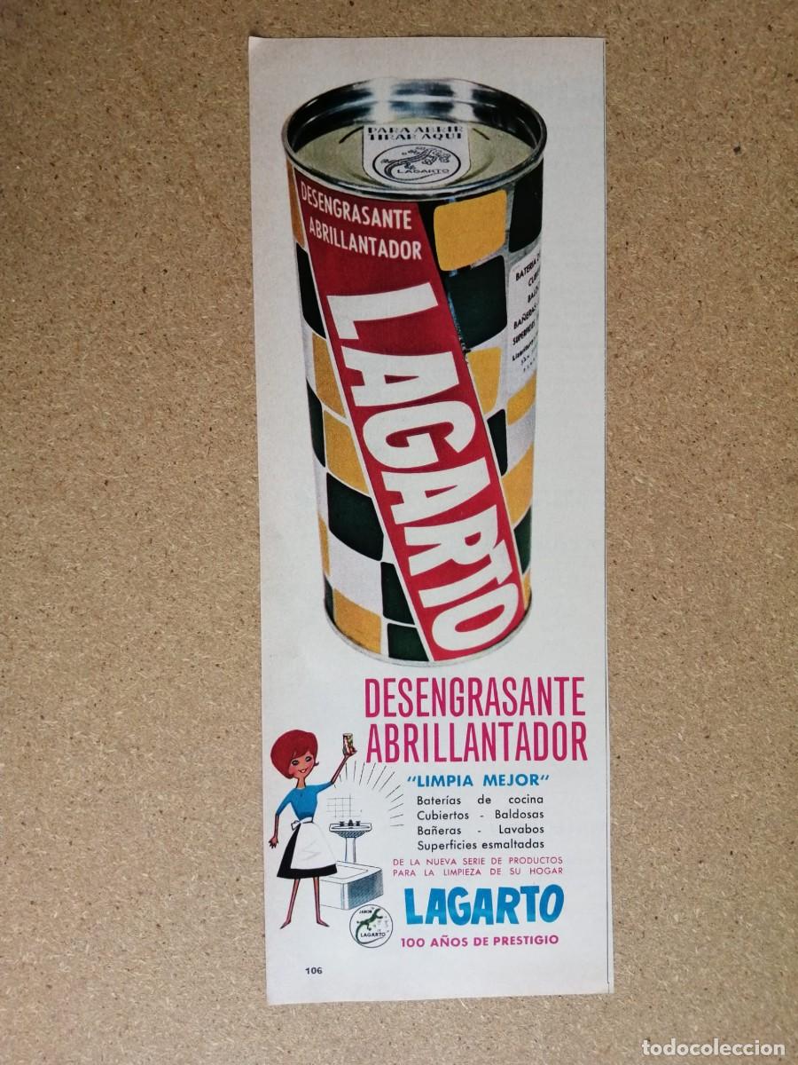 Otros art&iacute;culos de coleccionismo en papel: ANUNCIO. DESENGRASANTE LIMPIADOR LAGARTO