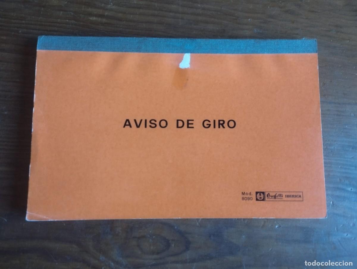 Otros art&iacute;culos de coleccionismo en papel: Antiguo Talonario Aviso de Giro - Buffetti Ib&eacute;rica (Mod. 8090)