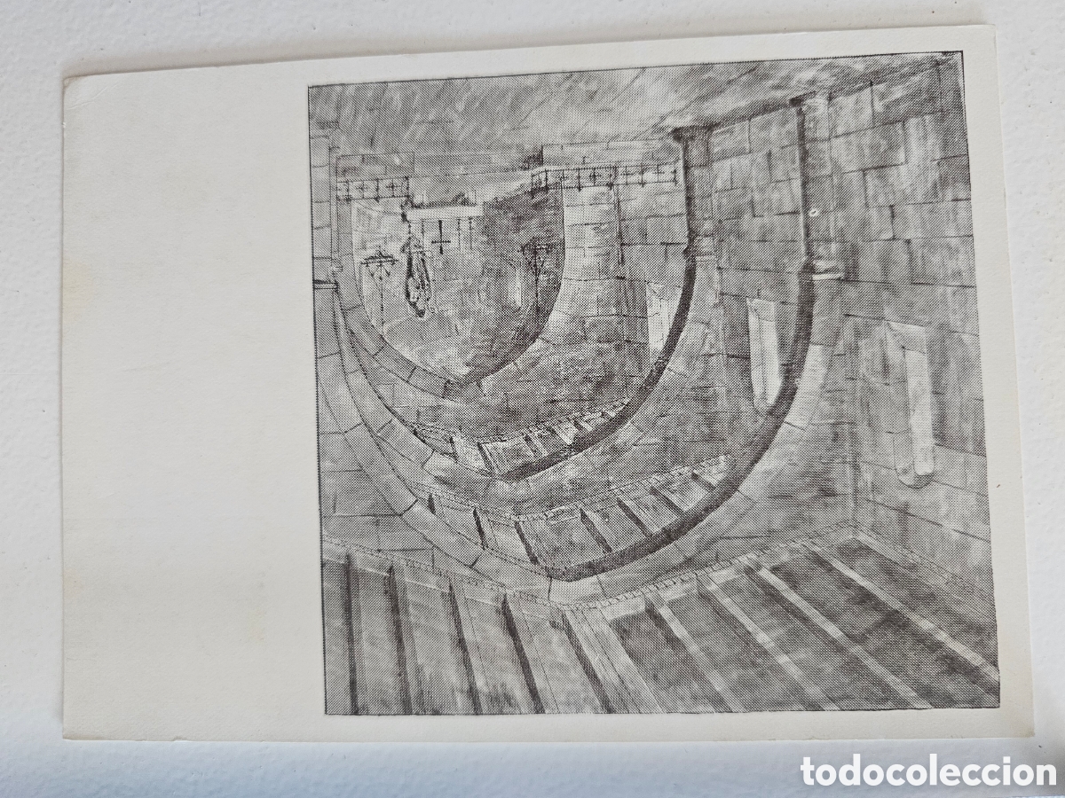 Otros art&iacute;culos de coleccionismo en papel: Tarjeta de felicitaci&oacute;n de Navidad R. Novell 1961 Capilla G&oacute;tica lugar desconocido