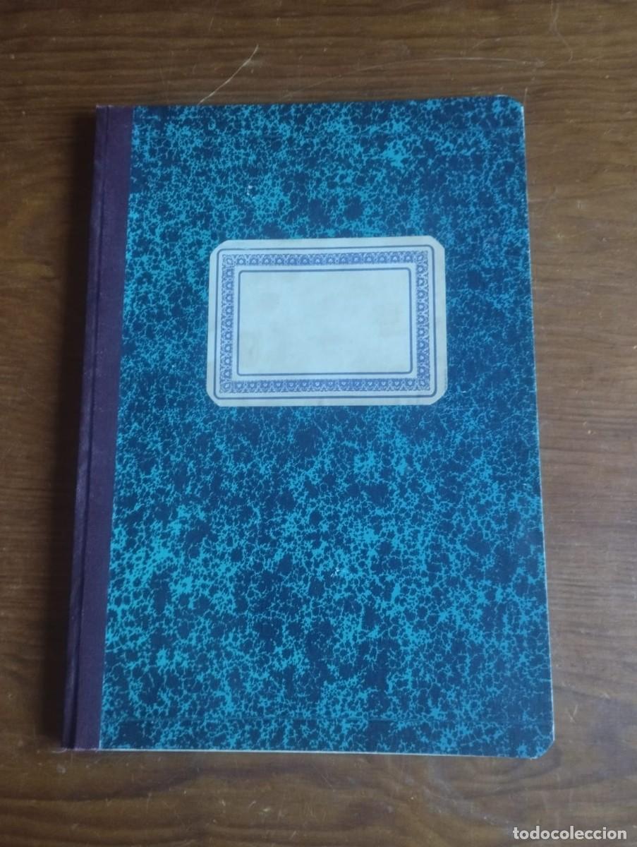 Otros art&iacute;culos de coleccionismo en papel: Libro de Contabilidad Jaspeado Azul Vintage - Dos Columnas - Nuevo