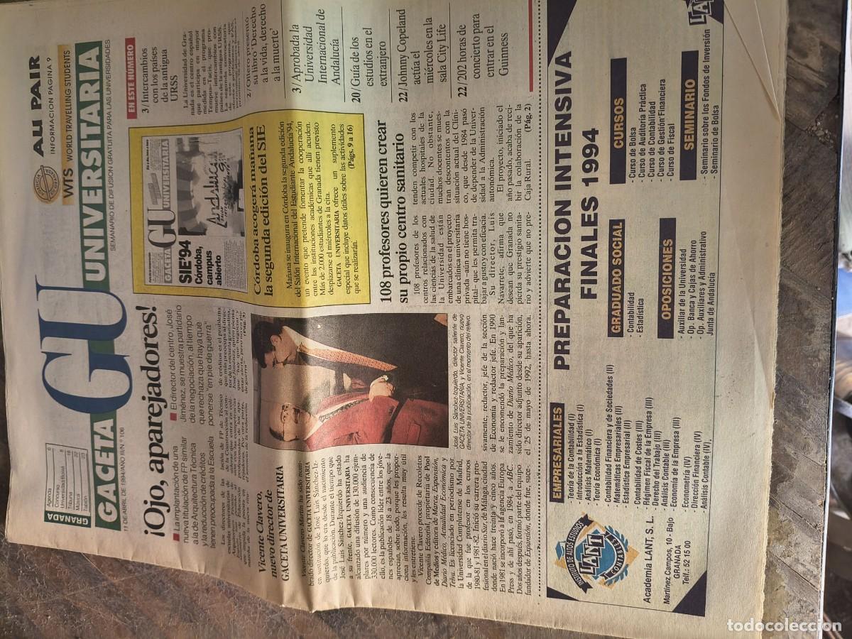Otros art&iacute;culos de coleccionismo en papel: Peri&oacute;dico Universitario Gaceta a&ntilde;os 90.