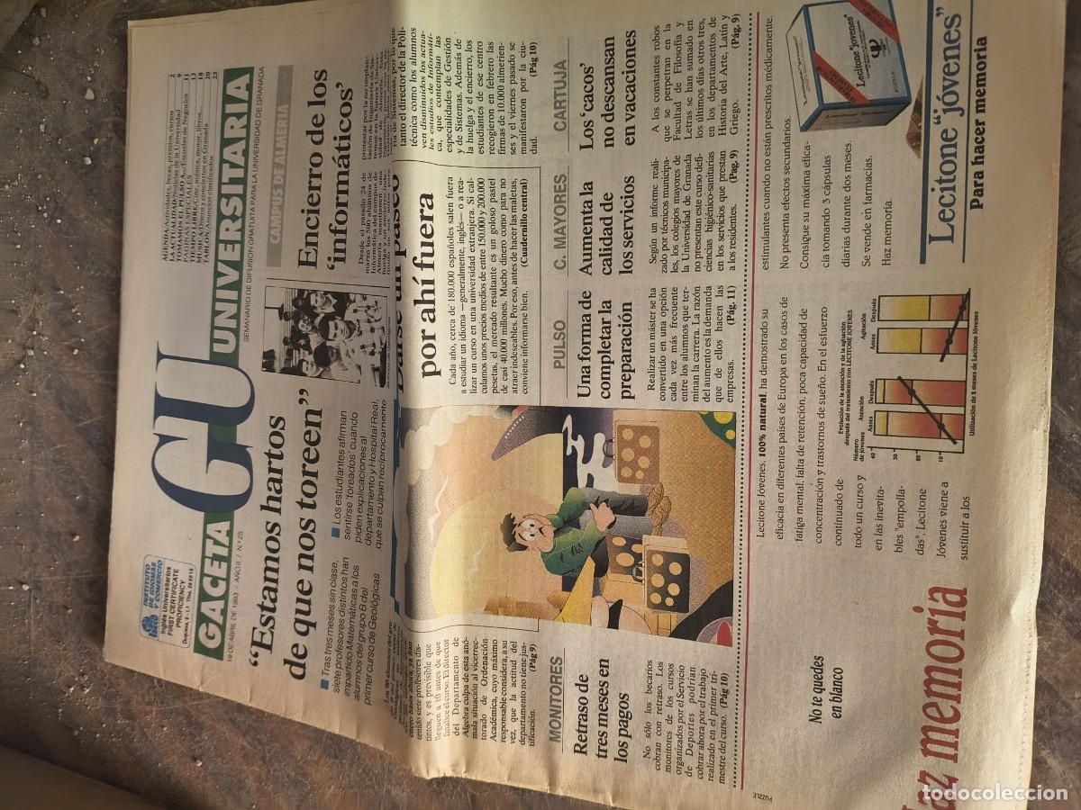 Otros art&iacute;culos de coleccionismo en papel: Peri&oacute;dico Universitario Gaceta a&ntilde;os 90.