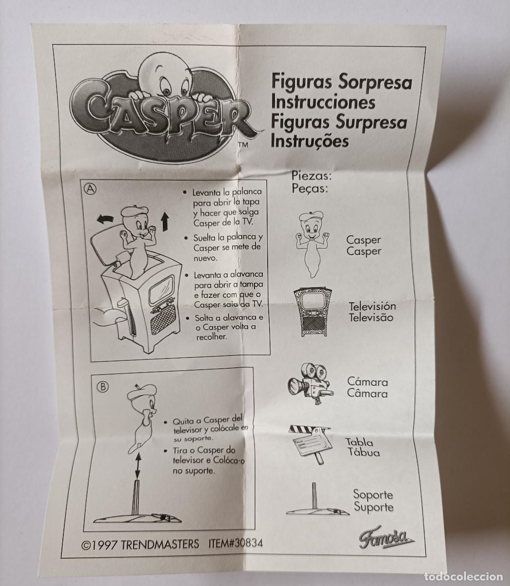 Otros art&iacute;culos de coleccionismo en papel: instrucciones casper figura accion solo papel trendmasters famosa 1997