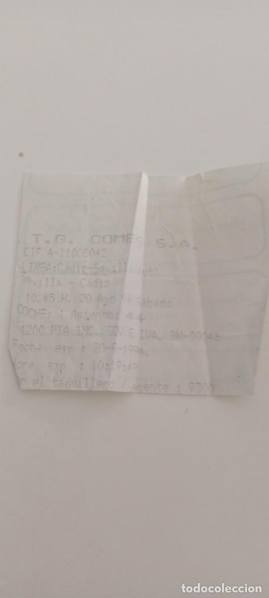 Otros art&iacute;culos de coleccionismo en papel: TICKET TRANSPORTES COMES EL DE FOTO C-FPP