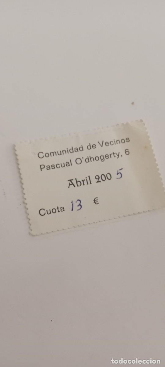 Outros artigos de papel: CUOTA COMUNIDAD DE VECINOS EL DE FOTO C-FPP
