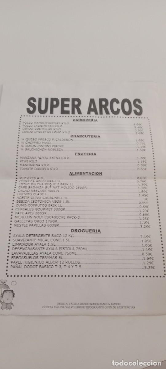 Otros art&iacute;culos de coleccionismo en papel: SUPER ARCOS LISTA DE PRECIOS EL DE FOTO C-FPP