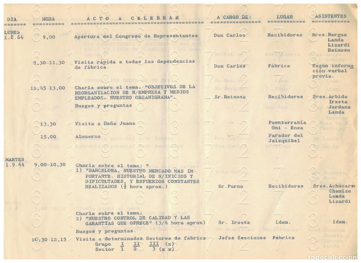 Otros art&iacute;culos de coleccionismo en papel: NIESSEN RENTERIA CONGRESO DE REPRESENTANTES COMERCIALES 1964 LG7
