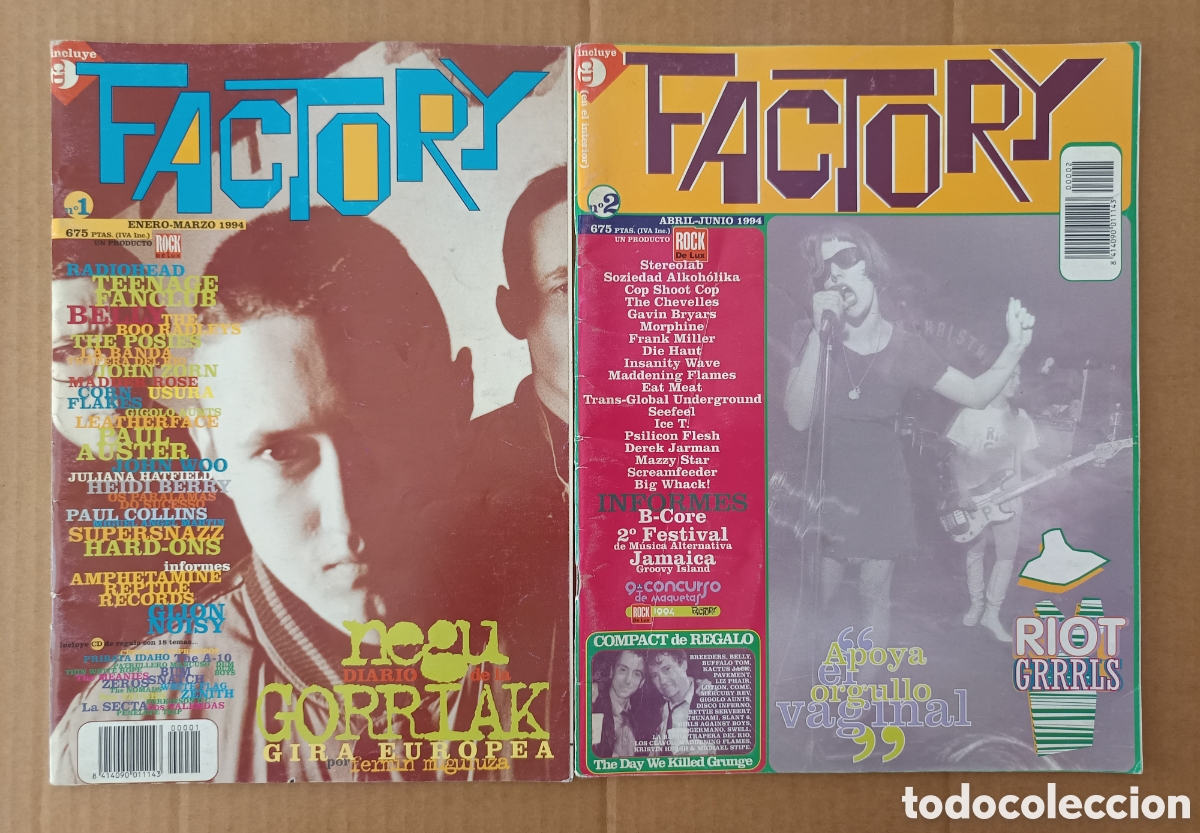 Otros art&iacute;culos de coleccionismo en papel: Lote Revistas Factory n&deg;1-2-3-5-10 (Rockdelux/RDL, 1994-1996). 68 p&aacute;ginas en B/N cada ejemplar.