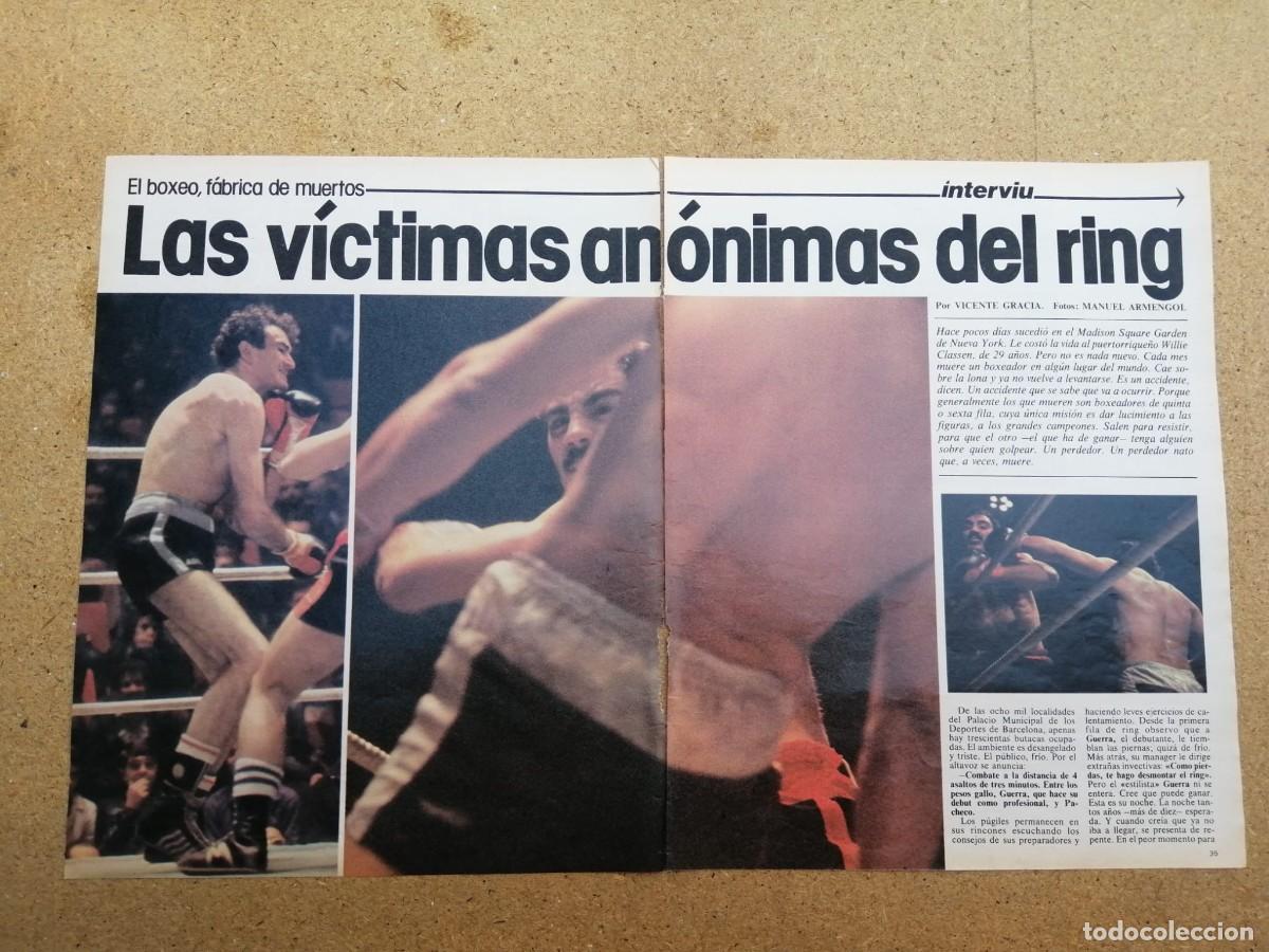 Otros art&iacute;culos de coleccionismo en papel: REPORTAJE. LAS VICTIMAS ANONIMAS DEL RING