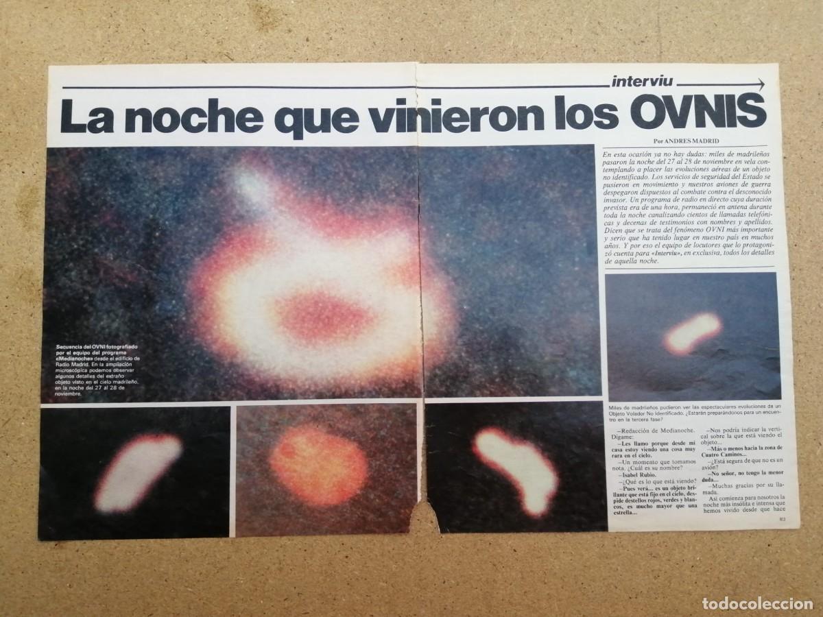 Otros art&iacute;culos de coleccionismo en papel: REPORTAJE. LA NOCHE QUE VINIERON LOS OVNIS