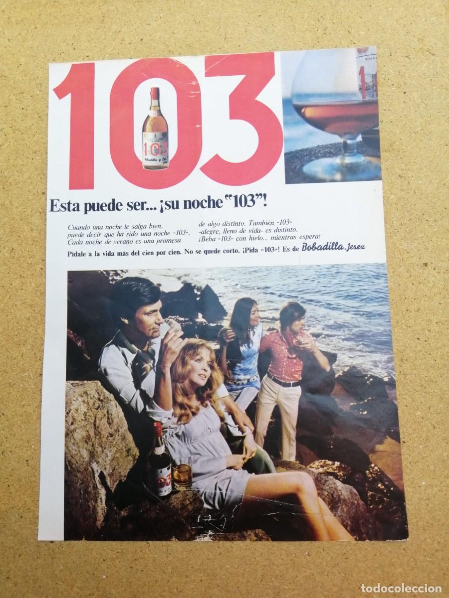 Otros art&iacute;culos de coleccionismo en papel: ANUNCIO. BRANDY 103.