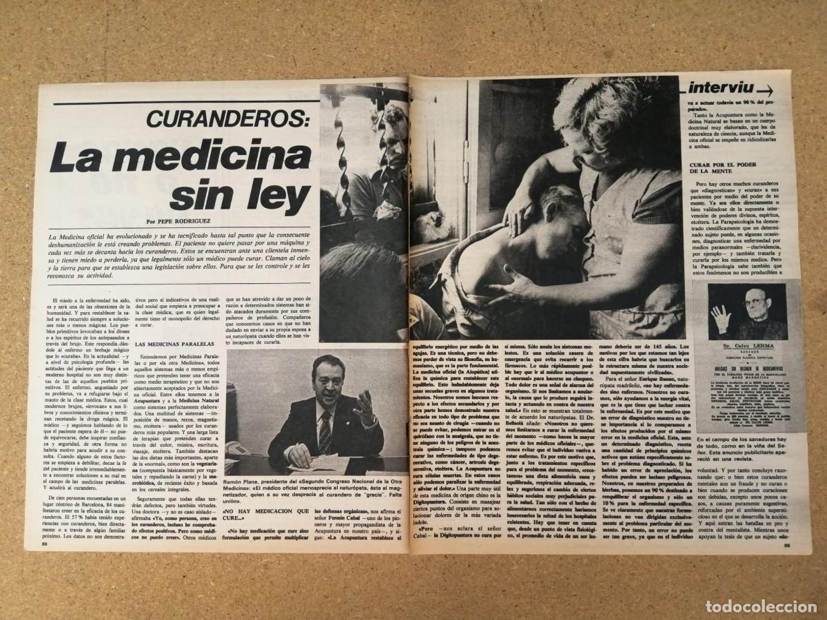 Otros art&iacute;culos de coleccionismo en papel: REPORTAJE. CURANDEROS, LA MEDICINA SIN LEY