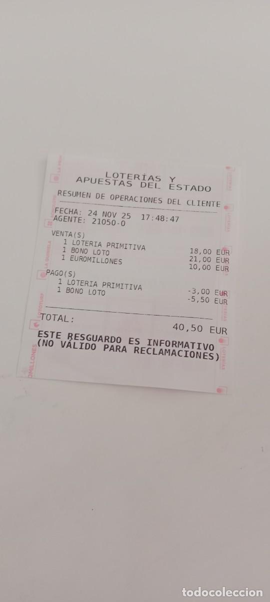 Otros art&iacute;culos de coleccionismo en papel: RESGUARDO LOTERIA EL DE FOTO C-FPP