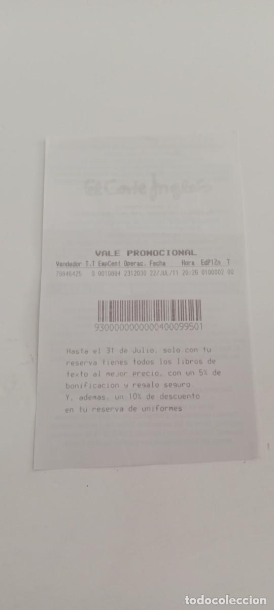 Otros art&iacute;culos de coleccionismo en papel: TICKET CORTE INGLES EL DE FOTO C-FPP