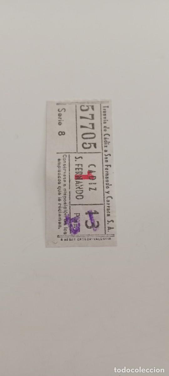 Outros artigos de papel: TICKET TRANVIA SAN FERNANDO CADIZ EL DE FOTO C-FPP