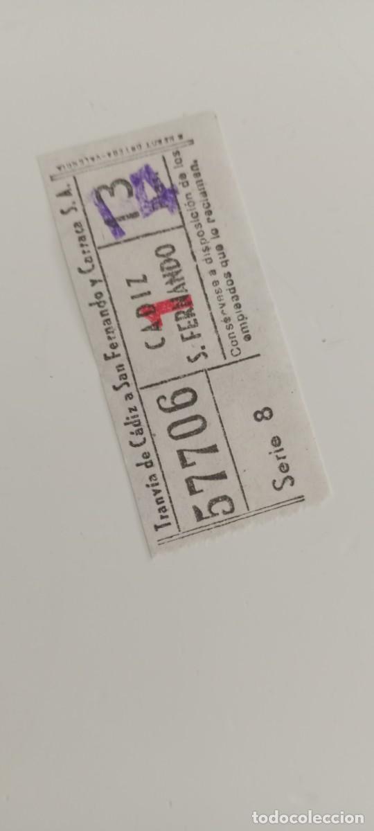 Outros artigos de papel: TICKET TRANVIA SAN FERNANDO CADIZ EL DE FOTO C-FPP