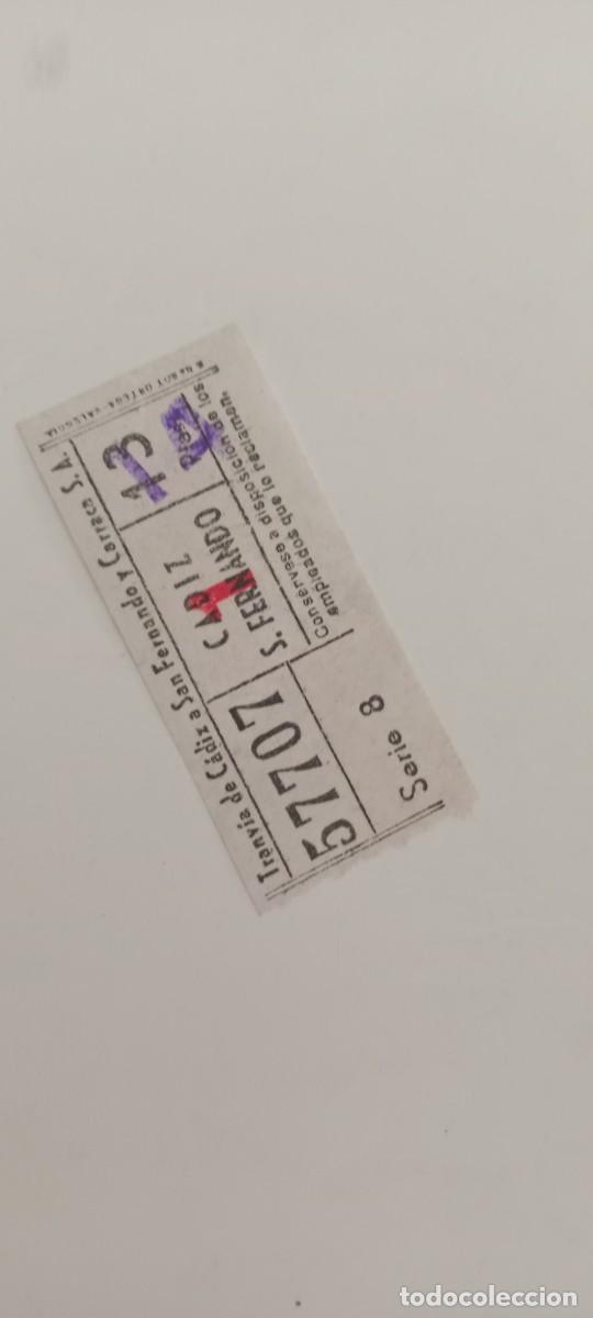 Outros artigos de papel: TICKET TRANVIA SAN FERNANDO CADIZ EL DE FOTO C-FPP