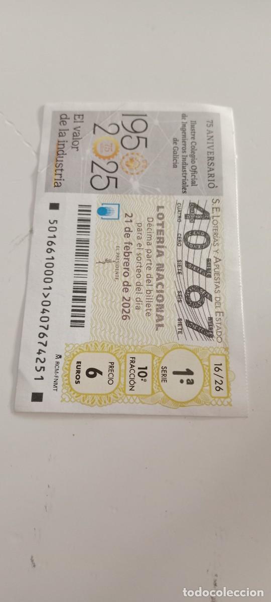 Otros art&iacute;culos de coleccionismo en papel: DECIMO LOTERIA NACIONAL EL DE FOTO C-AB9